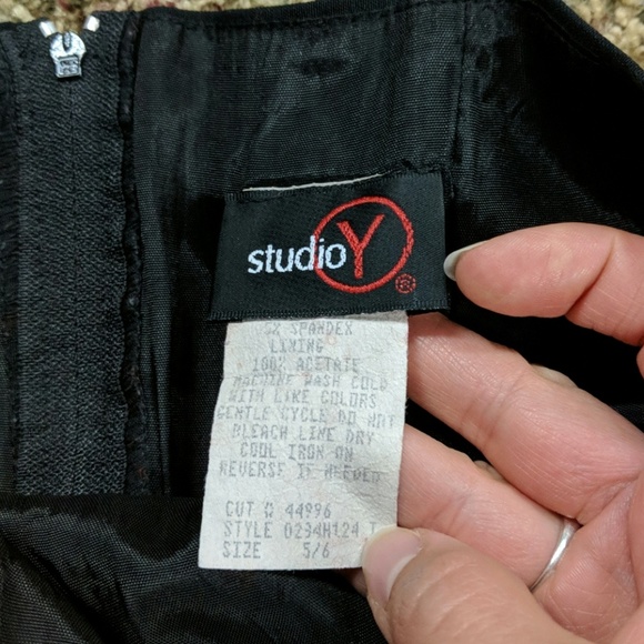 Black dress with Pink ribbon belt - Picture 2 of 3